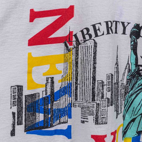 New York Liberty Club T-Shirt Statue Of Liberty Twin Towers