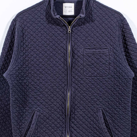Billy Reid Quilted Zip Up Jacket Sweater