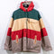 Striped Colorblock Hip Hop Coat Jacket Reversible