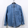 GAP Denim Button Shirt Distressed Sun Faded