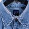 GAP Denim Button Shirt Distressed Sun Faded