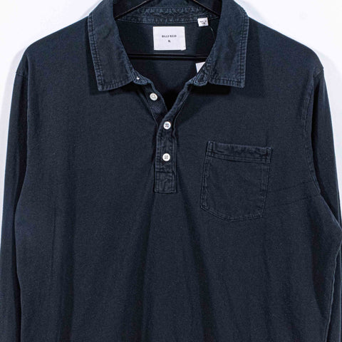 Billy Reid Long Sleeve Pocket Polo Shirt