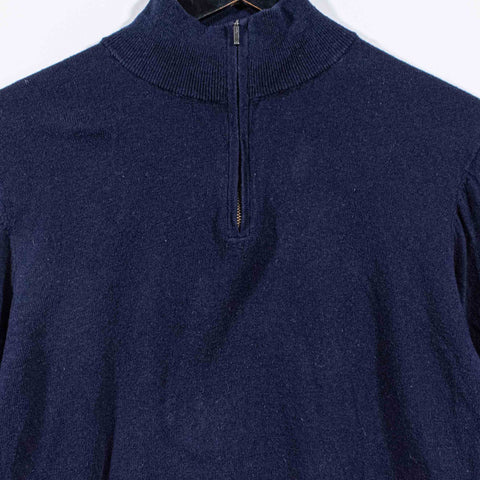 Daniel Hechter Paris Cashmere Cotton 1/4 Zip Pullover Sweater