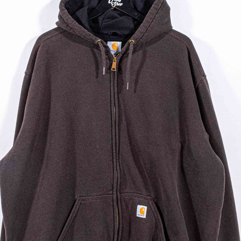 Carhartt Patch Logo Thermal Lined Zip Hoodie Sweatshirt