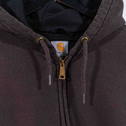 Carhartt Patch Logo Thermal Lined Zip Hoodie Sweatshirt