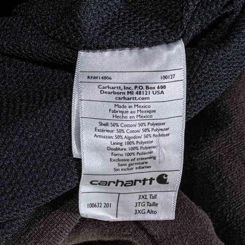 Carhartt Patch Logo Thermal Lined Zip Hoodie Sweatshirt