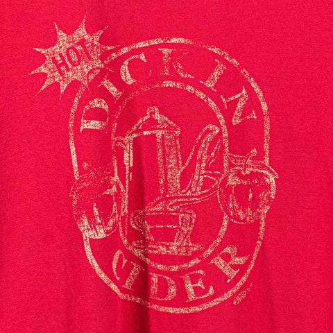 Hot Dickin Cider Sex Joke T-Shirt Funny Humor Distressed