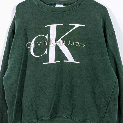 Calvin Klein Jeans Embroidered Spell Out Sweatshirt