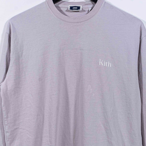 KITH Spell Out T-Shirt Long Sleeve Distressed