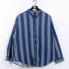 Striped Denim Button Shirt Route 66 Grunge Skate