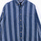 Striped Denim Button Shirt Route 66 Grunge Skate