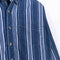 Striped Denim Button Shirt Route 66 Grunge Skate