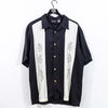 Striped Floral Hawaiian Camp Shirt George Mafia Soprano Style