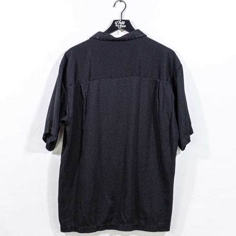 Striped Floral Hawaiian Camp Shirt George Mafia Soprano Style