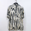 George Roth of Germany Abstract Striped Short Sleeve Button Shirt