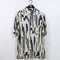 George Roth of Germany Abstract Striped Short Sleeve Button Shirt