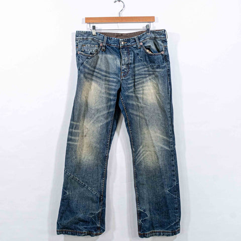 Armani Exchange Embroidered Distressed Jeans Bootcut