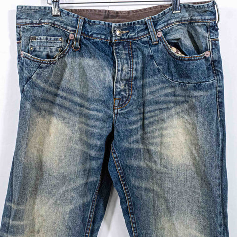Armani Exchange Embroidered Distressed Jeans Bootcut