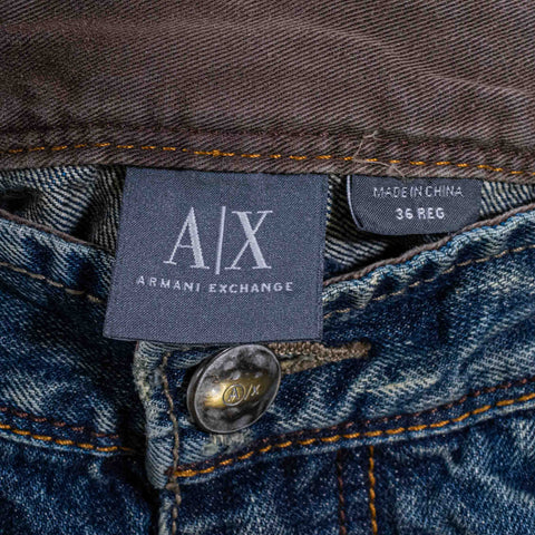 Armani Exchange Embroidered Distressed Jeans Bootcut