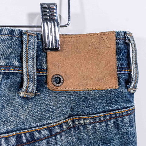 Armani Exchange Embroidered Distressed Jeans Bootcut