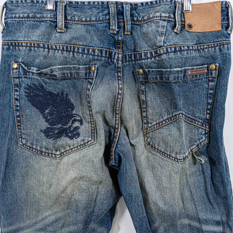 Armani Exchange Embroidered Distressed Jeans Bootcut