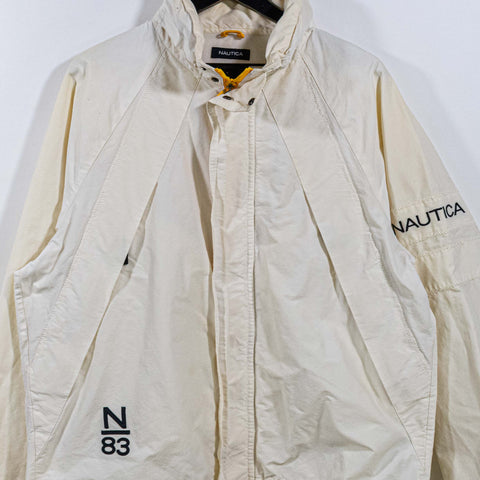 Nautica Sailing Embroidered Hooded Windbreaker Jacket