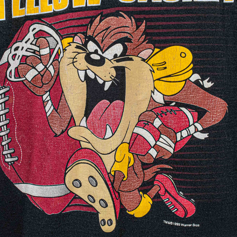 Looney Tunes Taz Football T-Shirt Mcadory Yellow Jackets