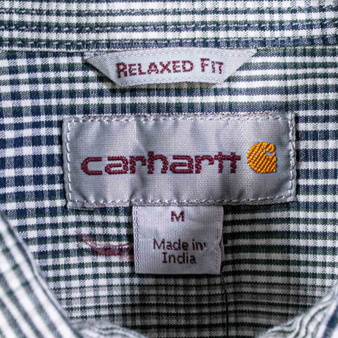 Carhartt Logo Plaid Short Sleeve Button Shirt Workwear