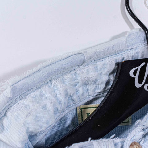 LL Bean Distressed Denim Shirt Made in Canada