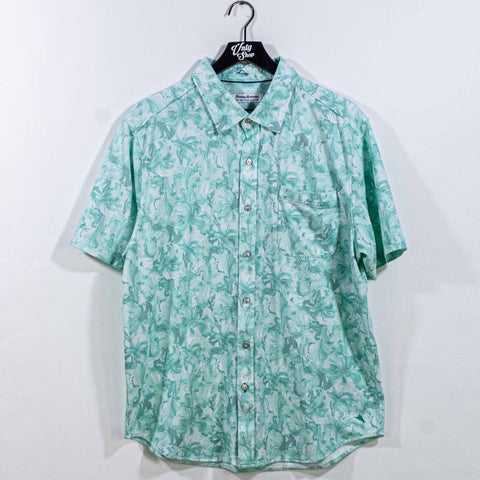 Tommy Bahama San Lucio Stretch Floral Button Shirt Company Embroidery