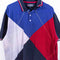 Chaps Ralph Lauren Golf Argyle Polo Shirt Colorblock Distressed