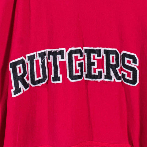 Rutgers University Distressed Hoodie Sweatshirt MV Sport Pro Weave