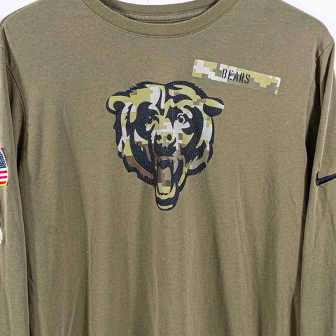 NIKE Chicago Bears NFL Salute To Service T-Shirt Long Sleeve