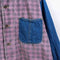 Plaid Corduroy Patchwork Denim Button Shirt