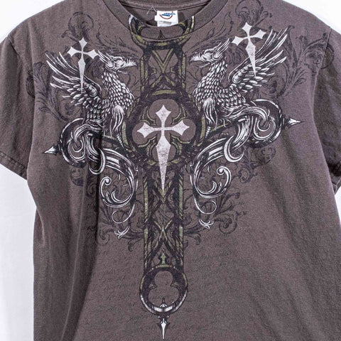 Cross Dragon AOP Cyber Mall Goth T-Shirt