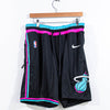 NIKE Miami Heat Basketball Shorts NBA City Edition Courtside Collection South Beach