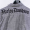 Harley Davidson Motorcycles Skull Striped Mechanic Shirt Long Sleeve