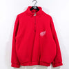 Detroit Red Wings NHL Hockey Fleece 1/4 Zip Logo Athletic