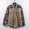 Wrangler Camo Sleeve Pearl Snap Shirt