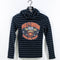 Harley Davidson Motorcycles Striped Thermal Henley Hoodie