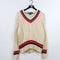 Polo Ralph Lauren Cable Knit Varsity Tennis V Neck Sweater