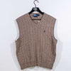 Polo Ralph Lauren Pony Knit Sweater Vest Lambs Wool