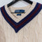 Polo Ralph Lauren Cable Knit Varsity Tennis V Neck Sweater Wool