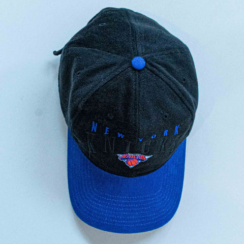 New York Knicks NBA Basketball Hat Twins Enterprise Spell Out Logo