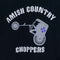 Amish County Choppers Biker T-Shirt Joke Funny