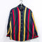 Multicolor Striped Button Down Shirt Hip Hop Cutter & Buck