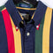 Multicolor Striped Button Down Shirt Hip Hop Cutter & Buck