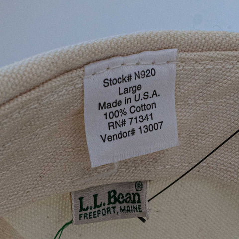 LL Bean Script Logo 5 Panel Canvas Hat Made in USA