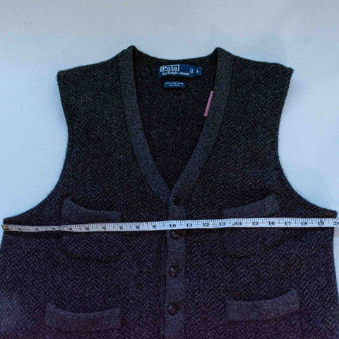 Polo Ralph Lauren Herringbone Wool Cardigan Vest