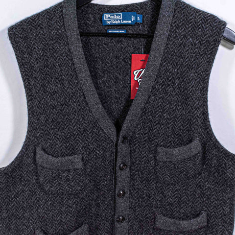 Polo Ralph Lauren Herringbone Wool Cardigan Vest